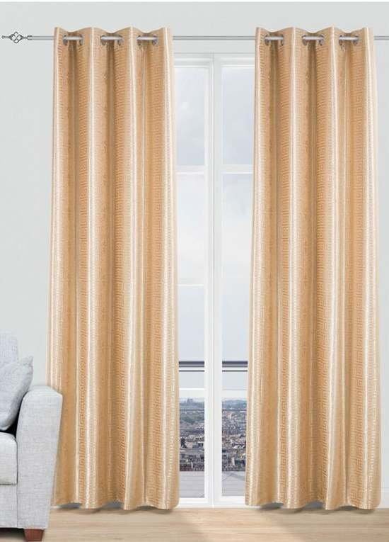 Cortinas semi opaca para salas ,habitación ,salones para cualquier tipo de ventana barcones color dorado con 8 ollaos de acero.