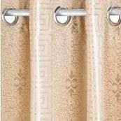 Cortinas semi opaca para salas ,habitación ,salones para cualquier tipo de ventana barcones color dorado con 8 ollaos de acero. - Imagen 2