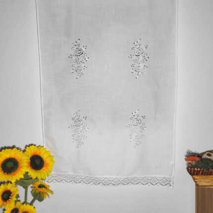 Cortinas Rústicas Blancas de Alta Calidad 1,50-220cm