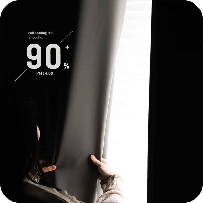 Cortina Opaca Lisa en Granate Suave, ventanas, Sala, Salón ,Dormitorio con 8 Ojales de Acero Paquete 1 Piezas de 140x260cm. - Imagen 5