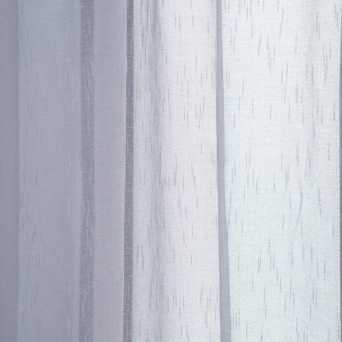 Visillos translucido con 3 Formas de( uso) con diseño Lluvia gris , para Salón ,Habitación. - Imagen 8