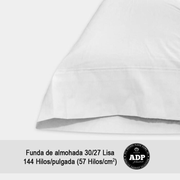Fundas de Almohada Blancas 50P Polialgodón 144 Hilos - Imagen 2