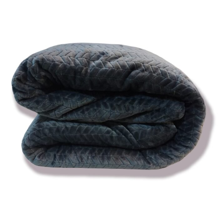 Edredón Sherpa Nórdico Gris Oscuro Jacquard Waves: Sedalina Tacto Peluche, Sherpa Interior, 600grs Gramaje, 260cm Largo + Fundas Almohadas Regalo 50x70cm. - Imagen 5