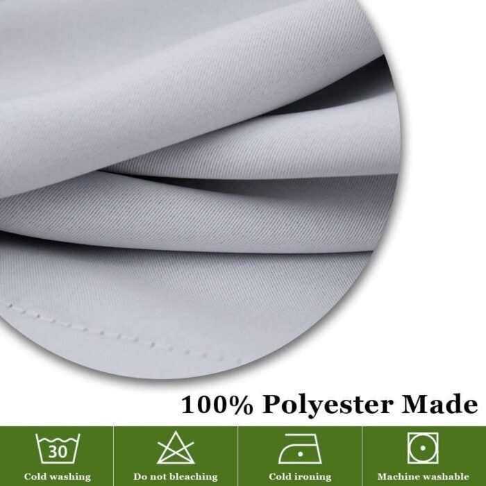 Cortinas opacas blanco Súper Suave para Dormitorio Salón Habitación 8Ojales acero. - Imagen 3