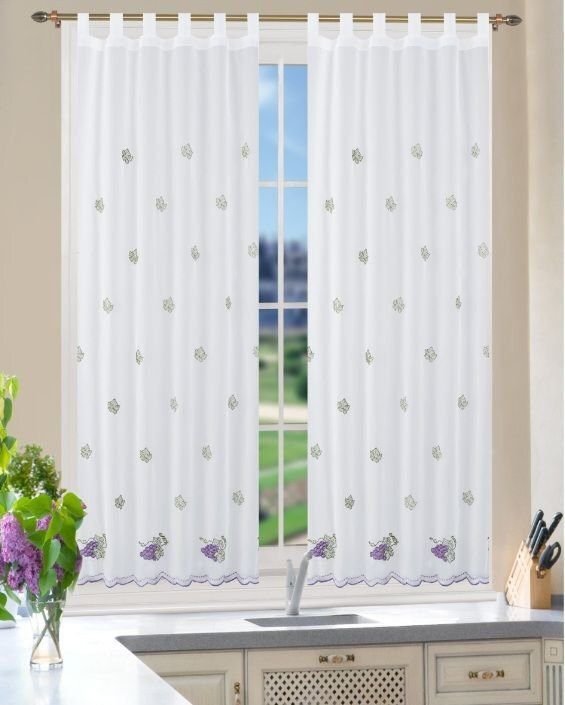Visillo de cocina 5011-12 lila | 100 cm de ancho