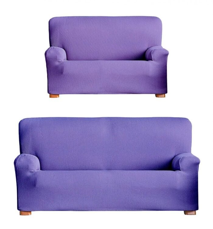 Fundas/Protectores de Sofá de Alta Elasticidad: en color lila. - Imagen 2
