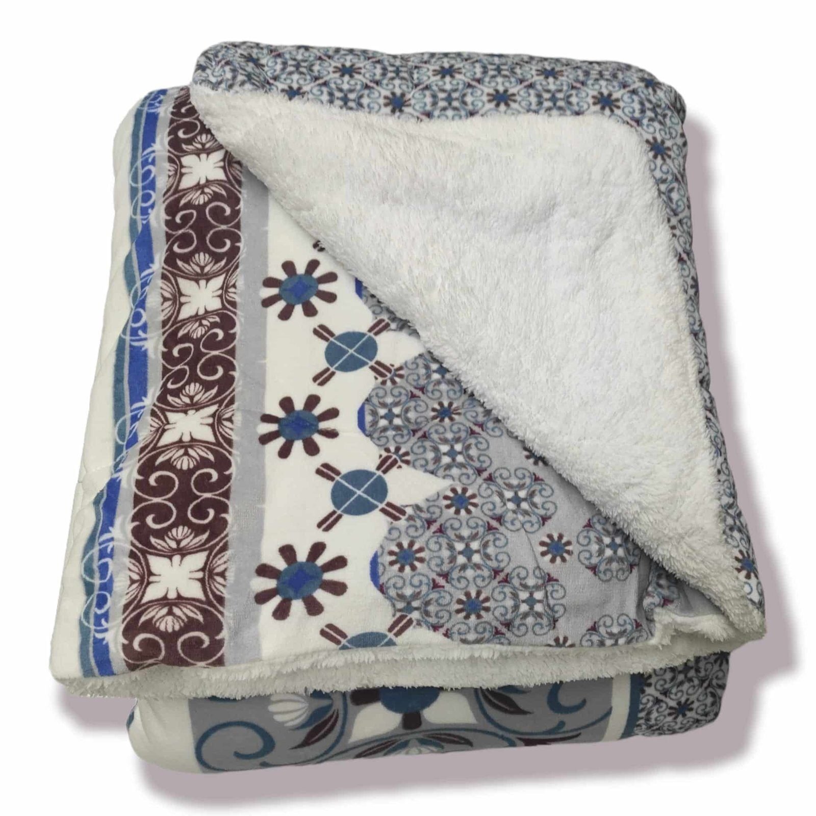 Edredón Tolrá CS008 en Azul: Sherpa 150cm, 600gm con Borreguito para Otoño e Invierno. - Imagen 8