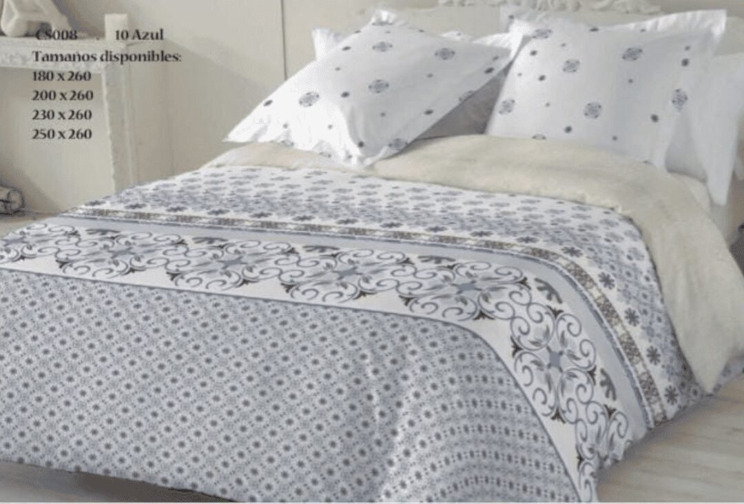Edredón Tolrá CS008 en Azul: Sherpa 150cm, 600gm con Borreguito para Otoño e Invierno. - Imagen 10