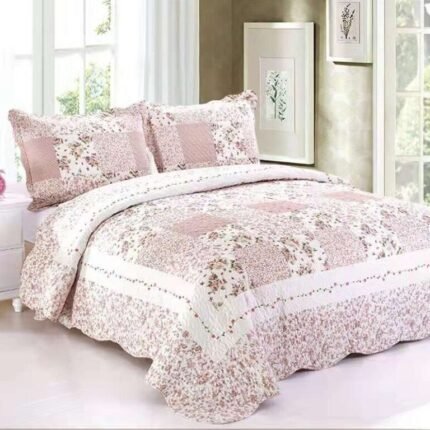 Colcha bouti tacto algodón para cama de 135 y 150cm con dos fundas de 50 x 70 cm de Regalo.