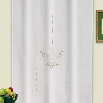 Cortina corta rústica bordada florales , Baño, cocina, ventanas de entradas de toda la vida, máxima calidad muy duradera ( R 1045)..