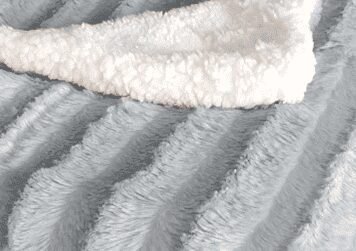 Manta de sofá de visón de pelo con sherpa para cama calentita y mimosa decorativa las mejores compañera viaje son decorativa mimosa en 4 Tamaños Color Gris claro. - Imagen 3
