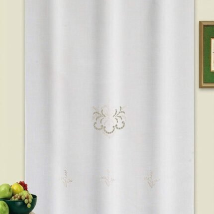 Cortinas Rústicas Bordadas para Cocina y Baño R1047
