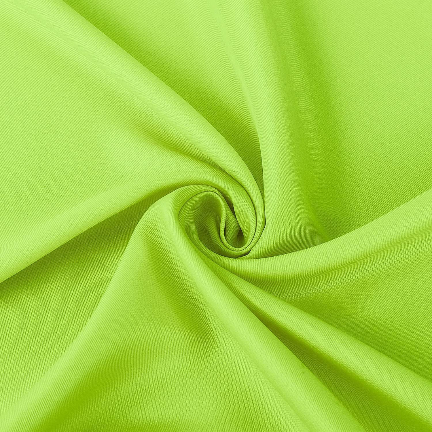 Cortina semi opaca verde claro de 140x260 cm para salón o dormitorio con 8 ojales - Imagen 4