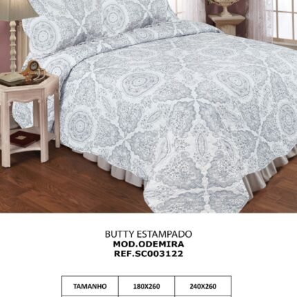 Colcha bouti cosida Tacto algodón para Cama de 135 y 150cm con Dos Fundas de 50 x 70 cm de Regalo.