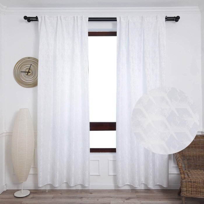 Cortinas con 3 Formas de(uso) con diseño Hexagonal , para Salón ,Habitación con Efecto de visillo 140X260cm.