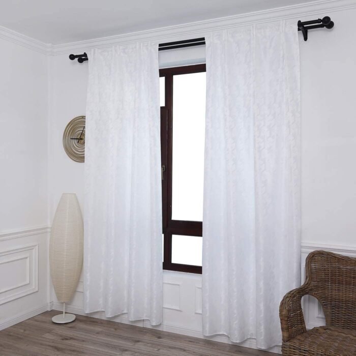 Cortinas con 3 Formas de(uso) con diseño Hexagonal , para Salón ,Habitación con Efecto de visillo 140X260cm. - Imagen 4