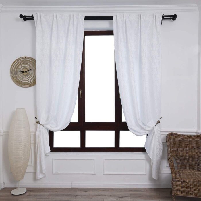 Cortinas con 3 Formas de(uso) con diseño Hexagonal , para Salón ,Habitación con Efecto de visillo 140X260cm. - Imagen 5