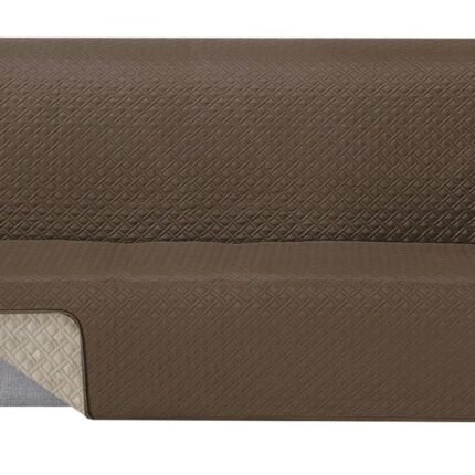 Cubre sofá reversible acolchada Livina Chocolate reversible Beige color diferente por los 2 lados cada funda tiene tacto suave y agradable.