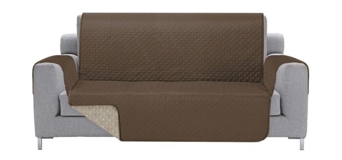 Cubre sofá reversible acolchada Livina Chocolate reversible Beige color diferente por los 2 lados cada funda tiene tacto suave y agradable.