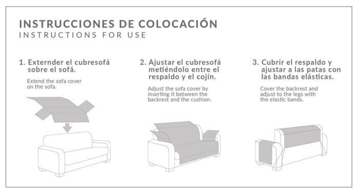 Cubre sofá reversible acolchada Livina Chocolate reversible Beige color diferente por los 2 lados cada funda tiene tacto suave y agradable. - Imagen 3