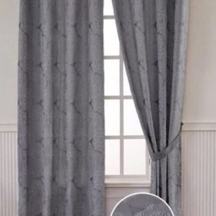 Cortina para ventana ,Salón, Dormitorio ,Habitación ,sala  de tela brocada bicolor con 8 Ojales de Acero.