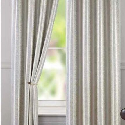Cortinas opacas blanca dorado para ,sala, habitación  Súper Suave toque vigoroso para cualquier estilo de ventana con ollaos de acero.