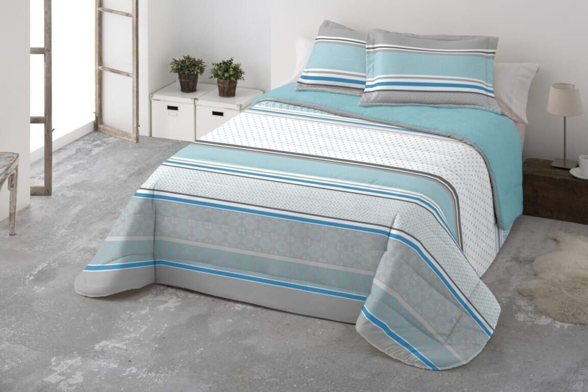 Edredón invierno nórdico y sherpa sedalina de azul 700 gr, con de color Sherpa Cama de 90cm.