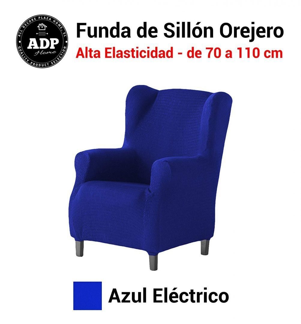 FUNDAS/PROTECTORES DE SOFÁ DE ALTA ELASTICIDAD: EN COLOR AZUL ELECTRICO. - Imagen 9
