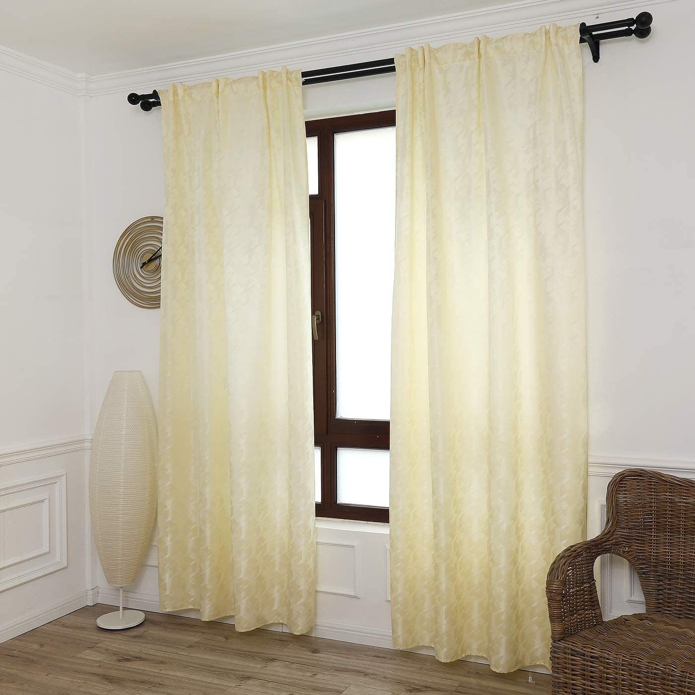 Cortinas con 3 Formas de(uso) con diseño Hexagonal , para Salón ,Habitación con Efecto de visillo 140X260cm. - Imagen 7