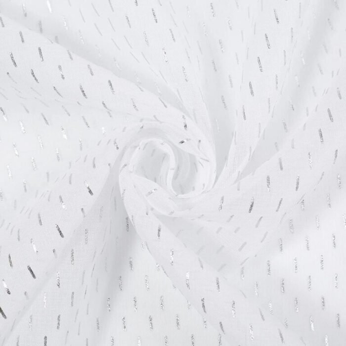 Visillos Traslúcidos Blanco Lluvia 140x260cm para Salón - Imagen 5