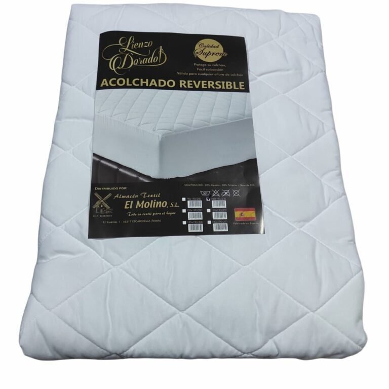 Protector de Colchón Acolchado Reversible Antiácaros 35cm
