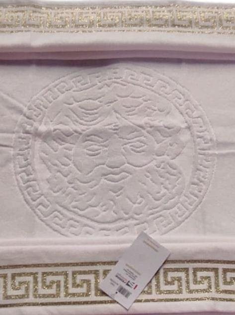 Toalla de baño y Playa 100% algodón Egipcio gran absorción con motivos Egipcio Color Blanco Medidas 90_x_175 cm. - Imagen 2