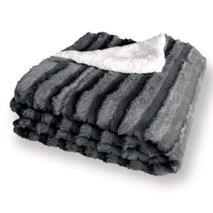 Manta de sofá de visón de pelo con sherpa para cama calentita y mimosa decorativa las mejores compañera viaje son decorativa mimosa en 4 Tamaños Color Gris oscuro.