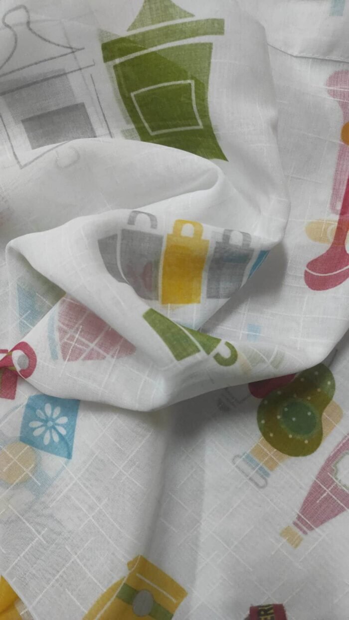 Cortina de Cocina visillo Estampados con Presillas Translucidas para Decoración de Ventanas cocina en varios altos 140 cm Hasta 220cm.. - Imagen 5
