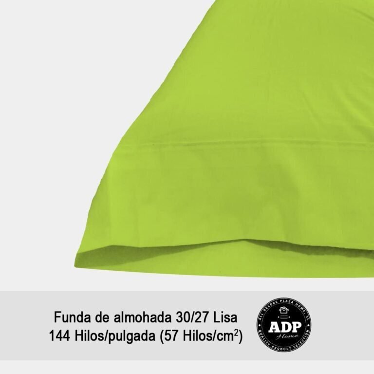 Fundas de Almohada Verde Pistacho 50P - 144 Hilos