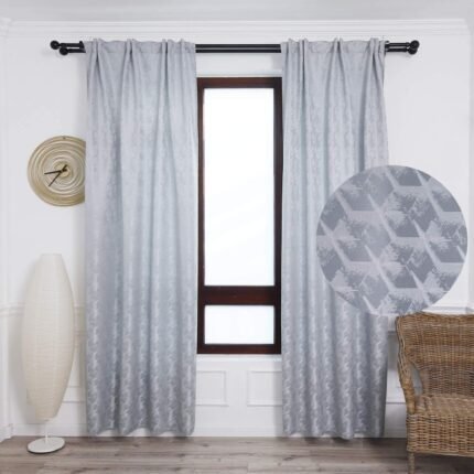 Cortinas con 3 Formas de(uso) con diseño Hexagonal , para Salón ,Habitación con Efecto de visillo 140X260cm.
