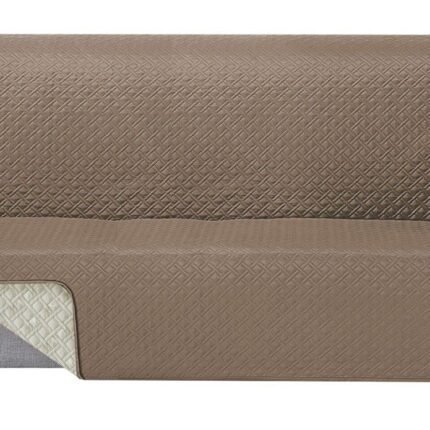 Cubre sofá reversible acolchada Livina Camel reversible crudo color diferente por los 2 lados cada funda tiene tacto suave y agradable.