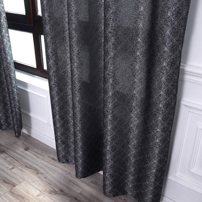 Cortinas con 3 Formas de(uso) con diseño Rombos , para Salón ,Habitación con Efecto de visillo 140X260cm. - Imagen 4