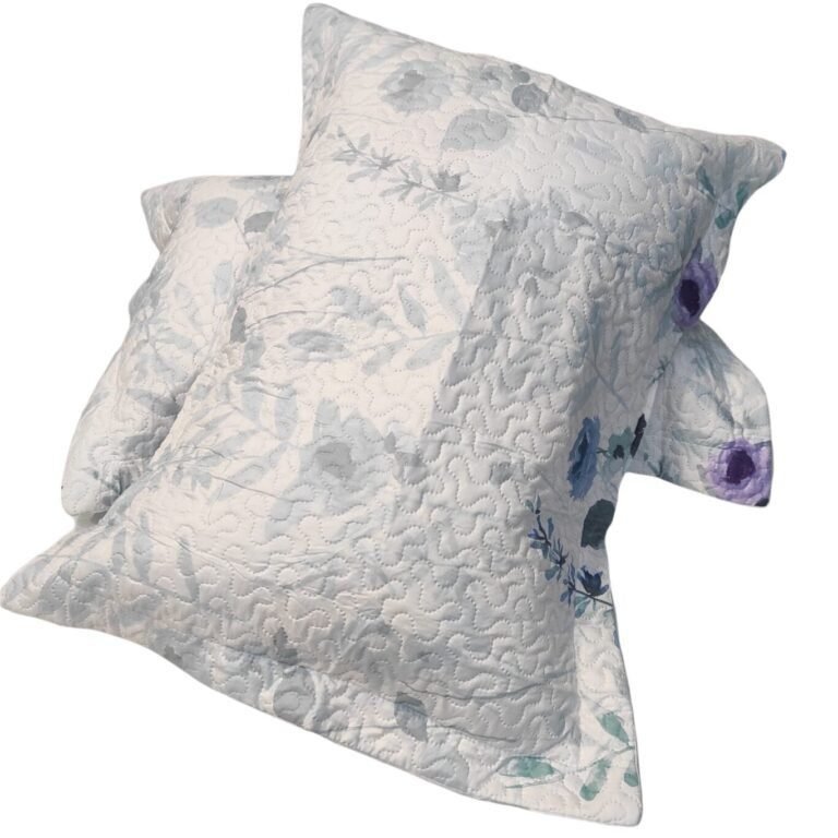 Colcha de verano estampada reversible modelo flores primavera en azul en varios tamaños Desde 90cm asta 180cm excepcional relación calidad y precio R-2022-2. - Imagen 2