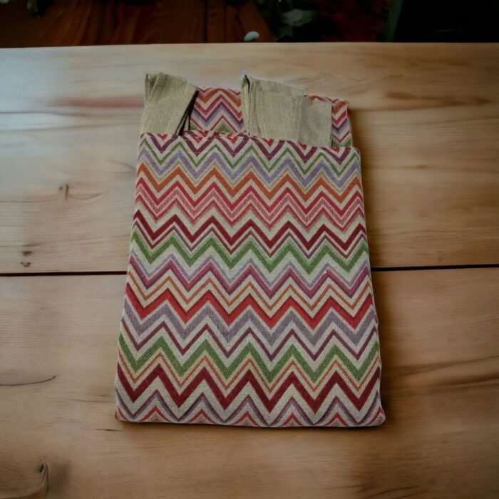 Cortina Alpujarra zigzag naranja-140x260cm: Para Interior/Exterior, Hecha en España - Imagen 4