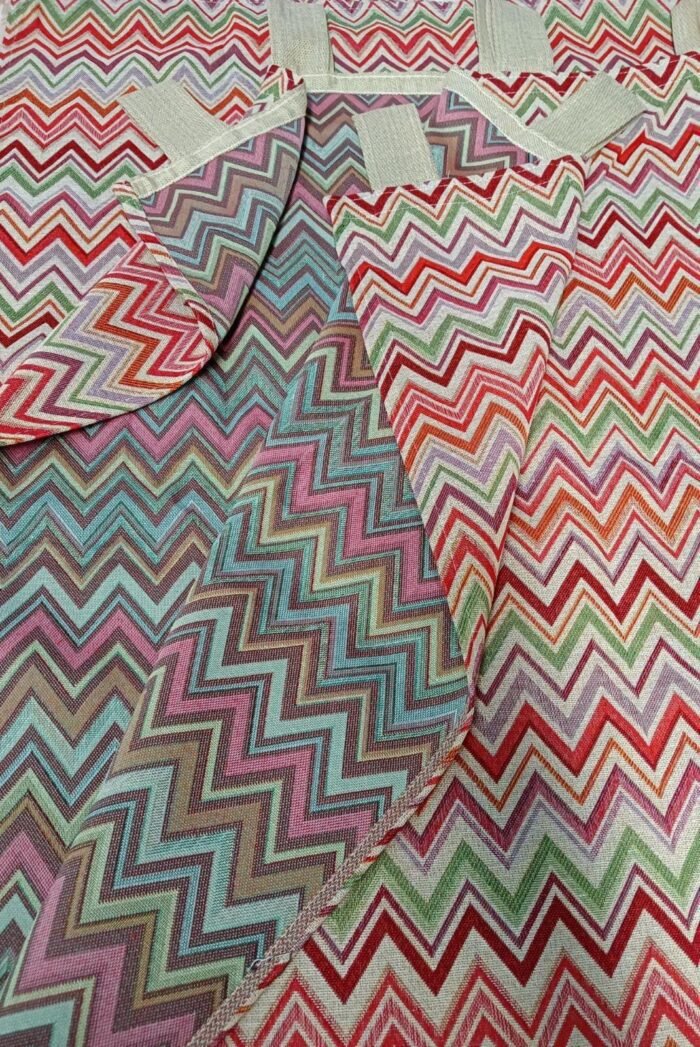 Cortina Alpujarra zigzag naranja-140x260cm: Para Interior/Exterior, Hecha en España - Imagen 5