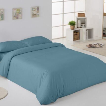 Sabana nórdica lisa Azul ¾ piezas  50% Algodón / 50% Poliéster / 144 Hilos / 115 gr/m2.