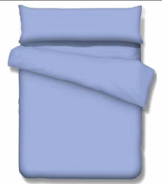 Funda nórdica lisa en Azul Juego completo ¾ piezas 50% Algodón / 50% Poliéster / 144 Hilos / 115 gr/m2.