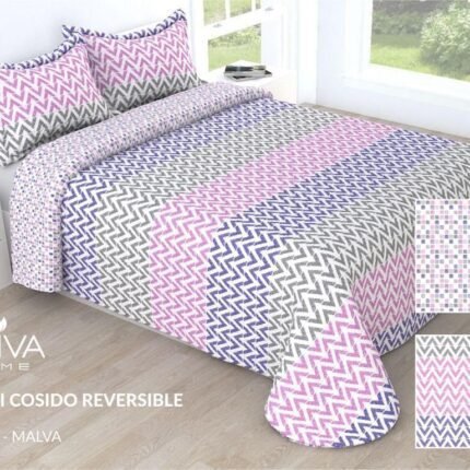 Oferta Colcha para cama bouti Cosida reversible Cubre con Fundas para Primavera/Verano/otoño ,Ángel Malva R/90504.