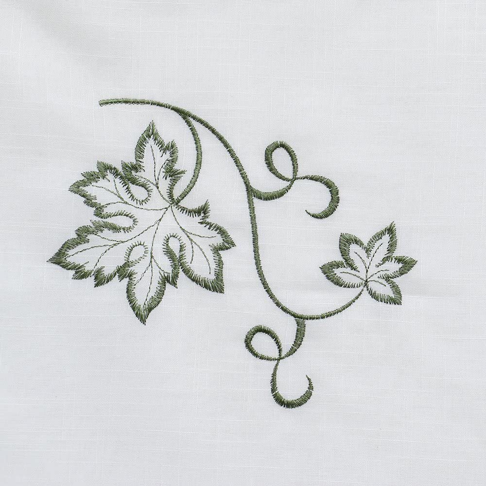 Cortinas Cocina Rústica Bordadas Uvas Lila - Alta Calidad - Imagen 3