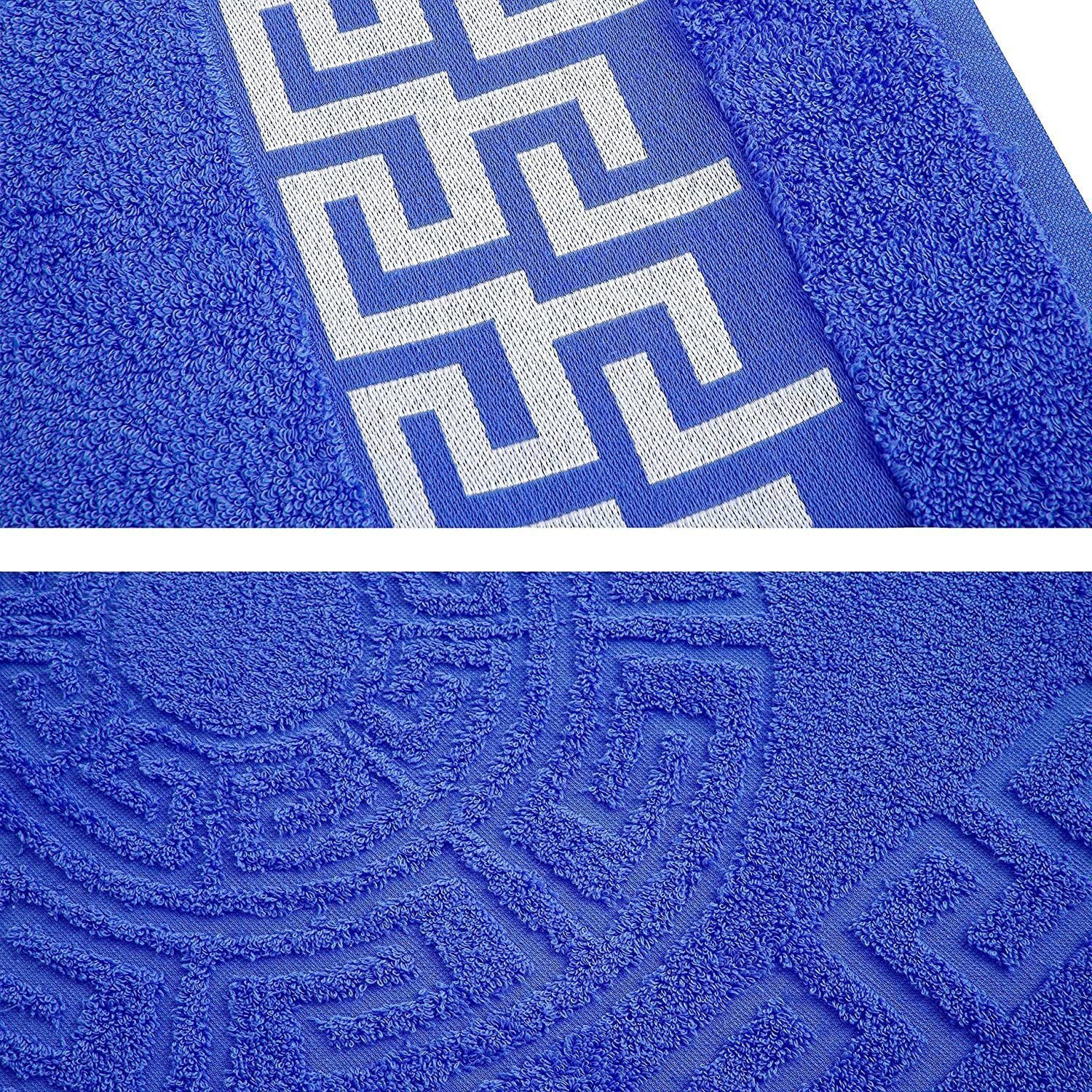 Toallas de baño Color Azul , set 3 algodón 100% Egipto portugués Gran absorción,450 g/m2,súper Suave. - Imagen 2