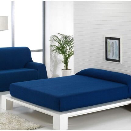 Trapos sofá Multiusos jarapas  Espiga ,80% Algodón, 20% Poliéster tonos Azul Negro.