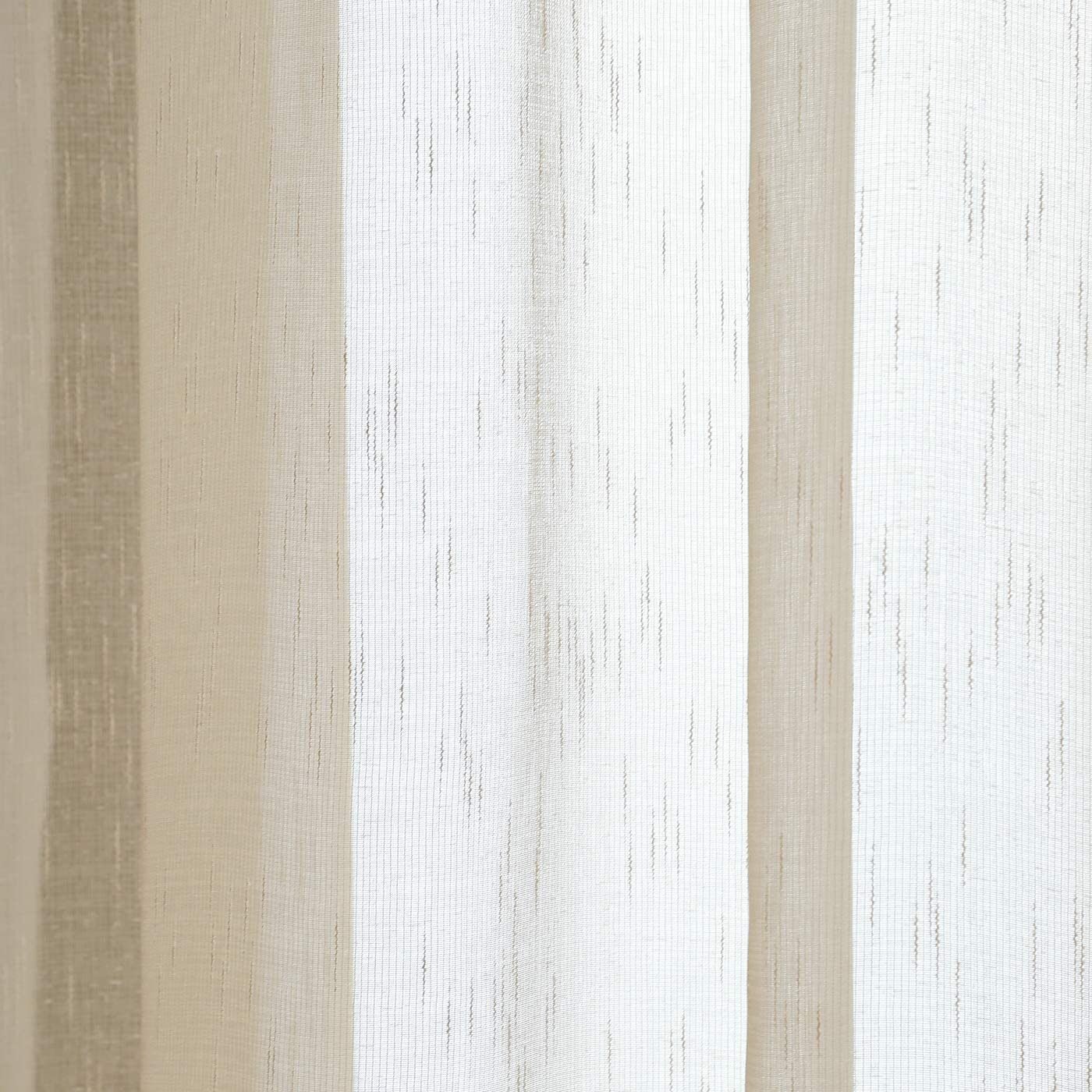 Visillos translucido con 3 Formas de( uso) con diseño Lluvia beis , para Salón ,Habitación. - Imagen 7