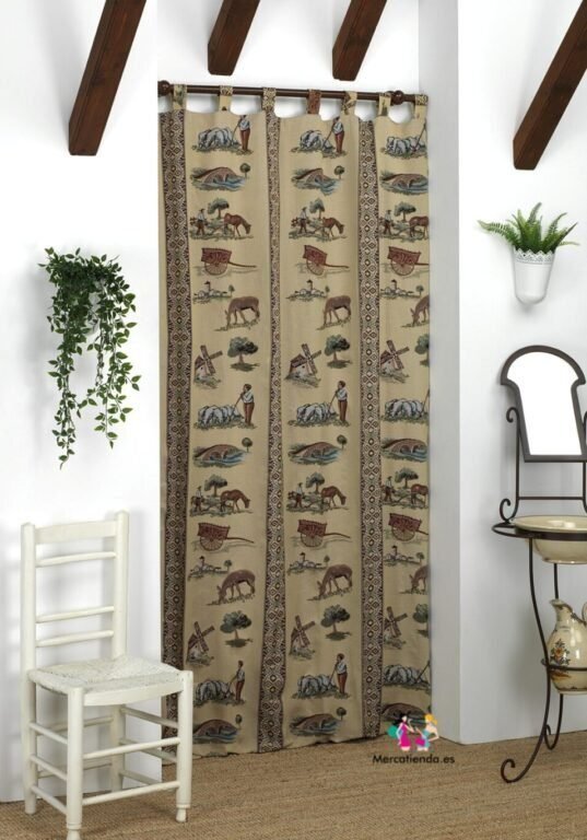 Cortina de calle Manchegas 140×260 cm en tejido Jacquard