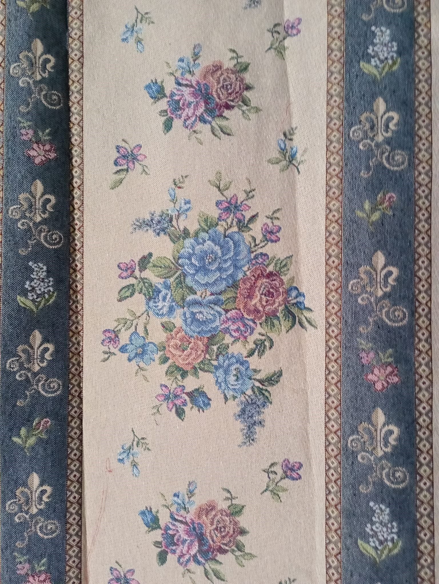 Cortina de calle Ramos de Flores Azules 140×260 cm | Jacquard - Imagen 7